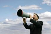 megaphone man